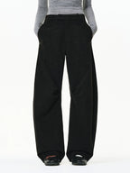 Curved Silhouette Corduroy Trousers