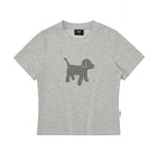 Gingham Puppy Patch Cotton T-Shirt