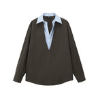 Layered Patchwork Oversized Shirt