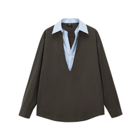 Layered Patchwork Oversized Shirt