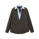 Layered Patchwork Oversized Shirt