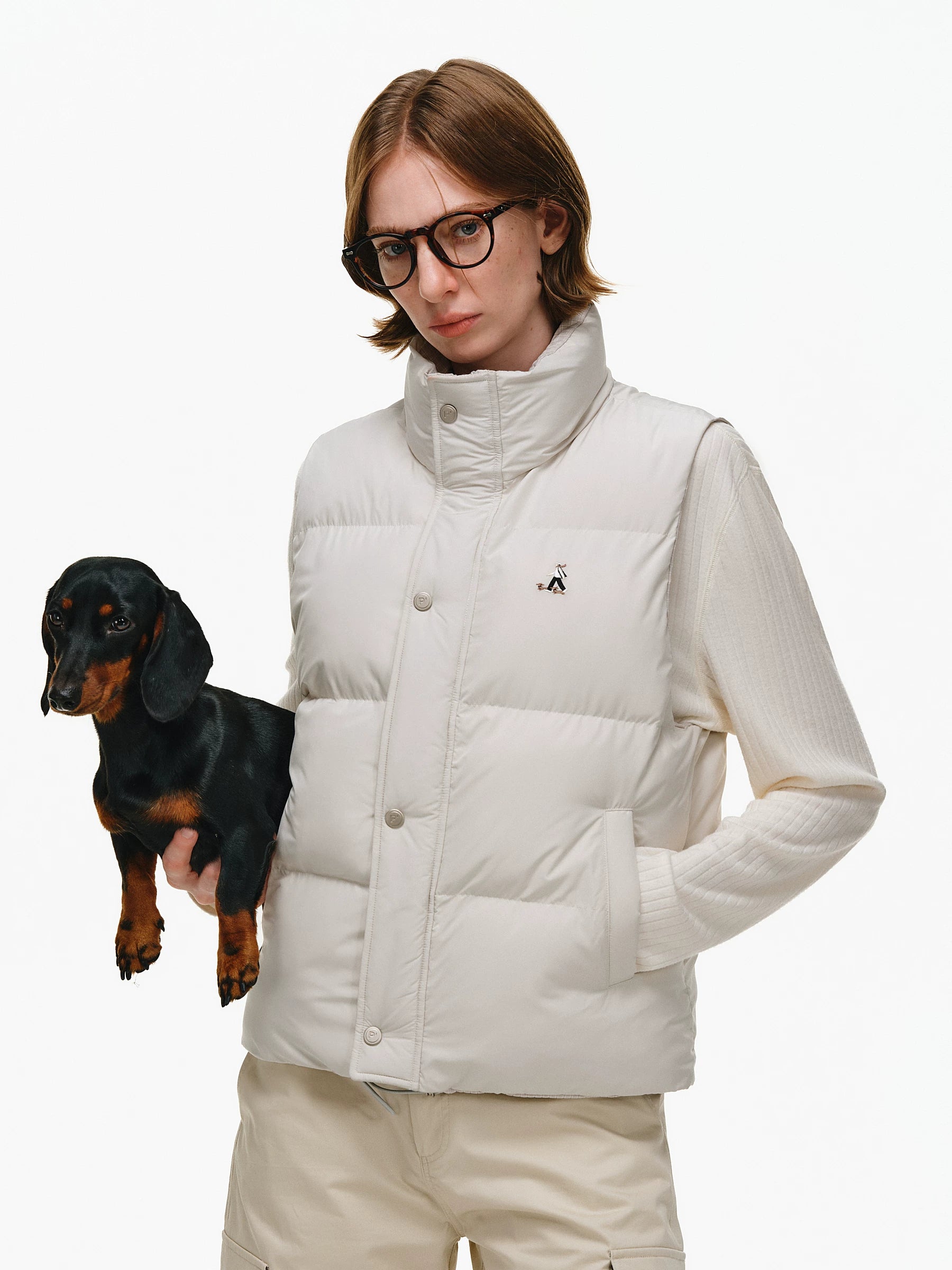 Reversible Plaid Puffer Vest