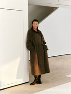 Oversized Mohair Blend Belted Coat