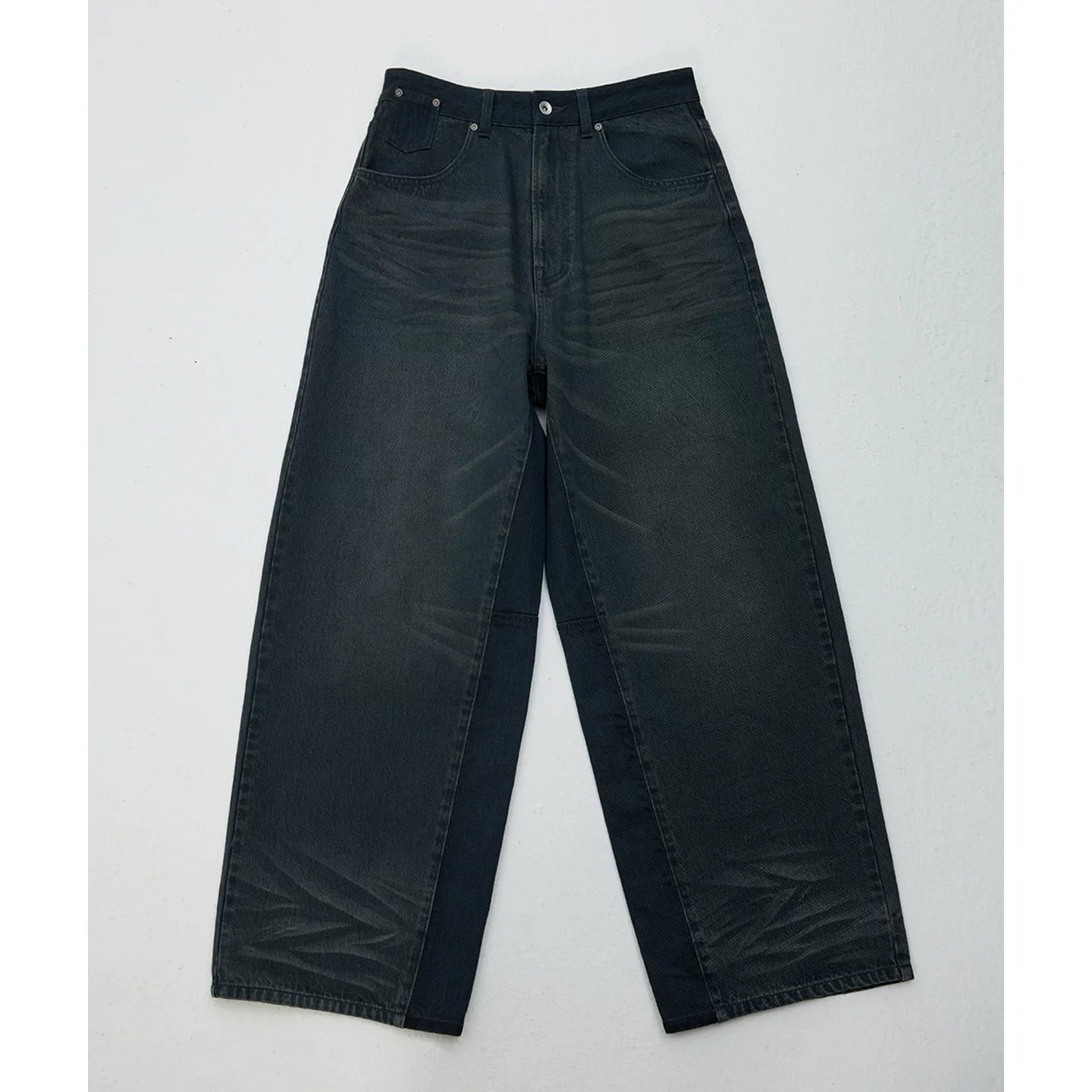Distressed Patchwork Loose Fit Jeans
