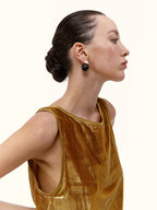 Sunset Gold Velvet Two-Piece Maxi Dress