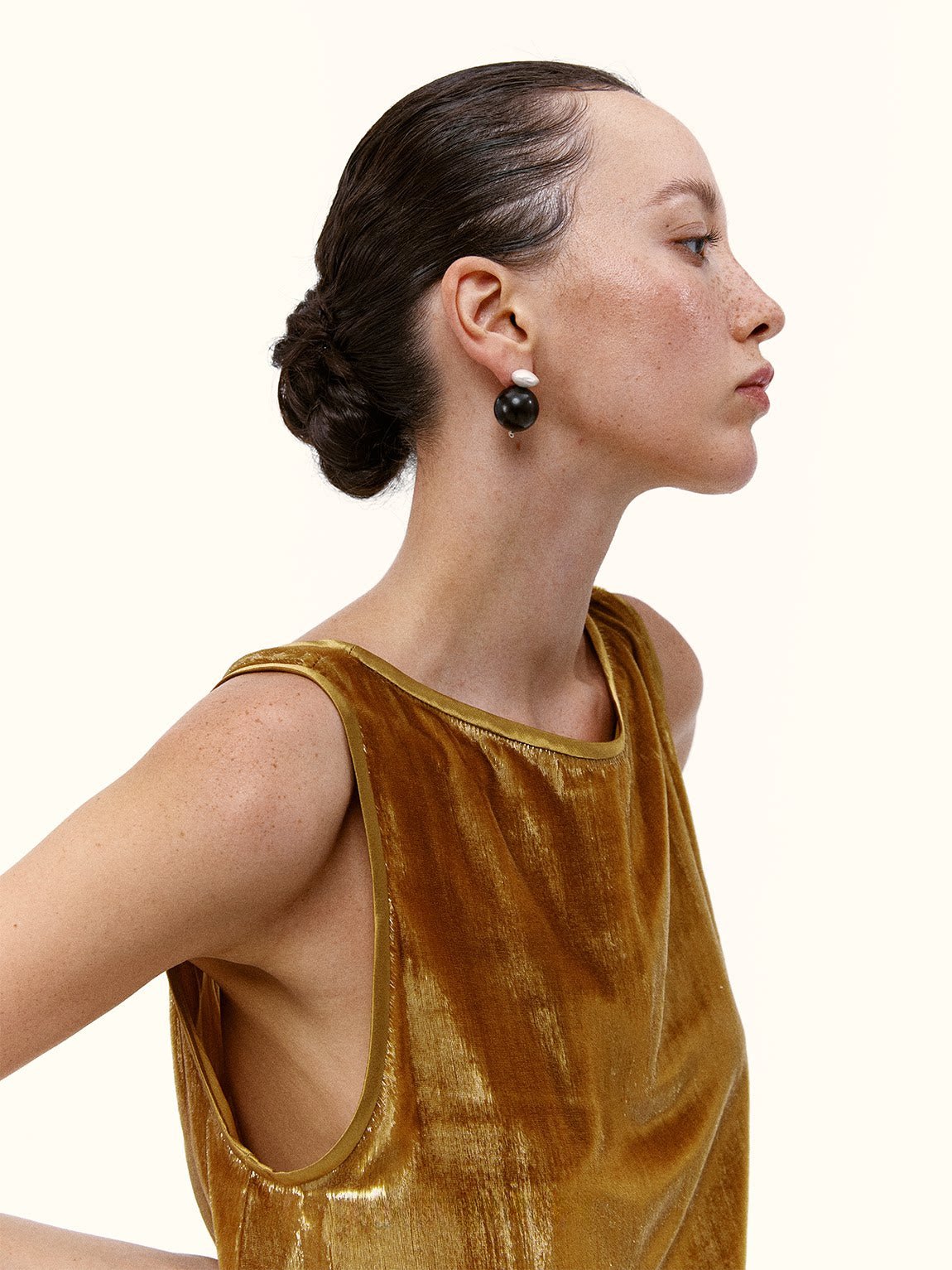 Sunset Gold Velvet Two-Piece Maxi Dress