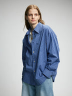 Oversized Plaid Button-Down Shirt