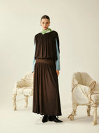 Wrapped Bloom Pleated Midi Dress