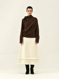 Australian Wool Double-Layered Fringe Skirt