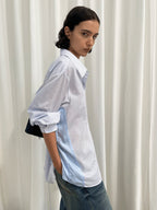 Striped Cotton Oversized Button-Down Shirt