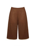 Suede Patchwork Culotte Shorts