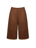 Suede Patchwork Culotte Shorts