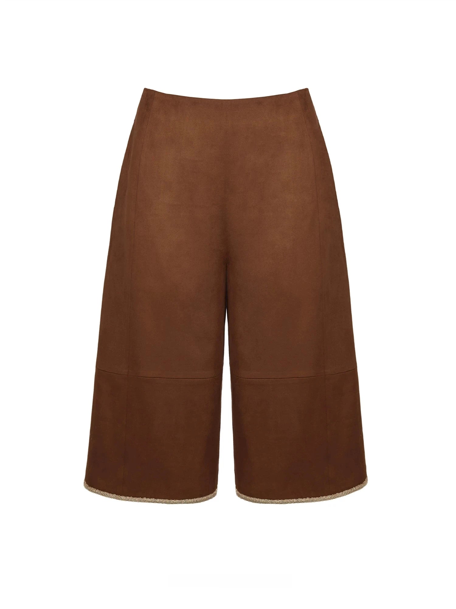 Suede Patchwork Culotte Shorts