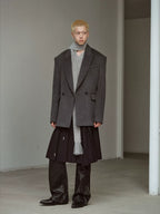Oversized Wool Blend Tailored Blazer