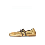 Flavie Metallic Lambskin Mary Jane Flats