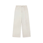 High-Waisted Wide-Leg Denim Trousers