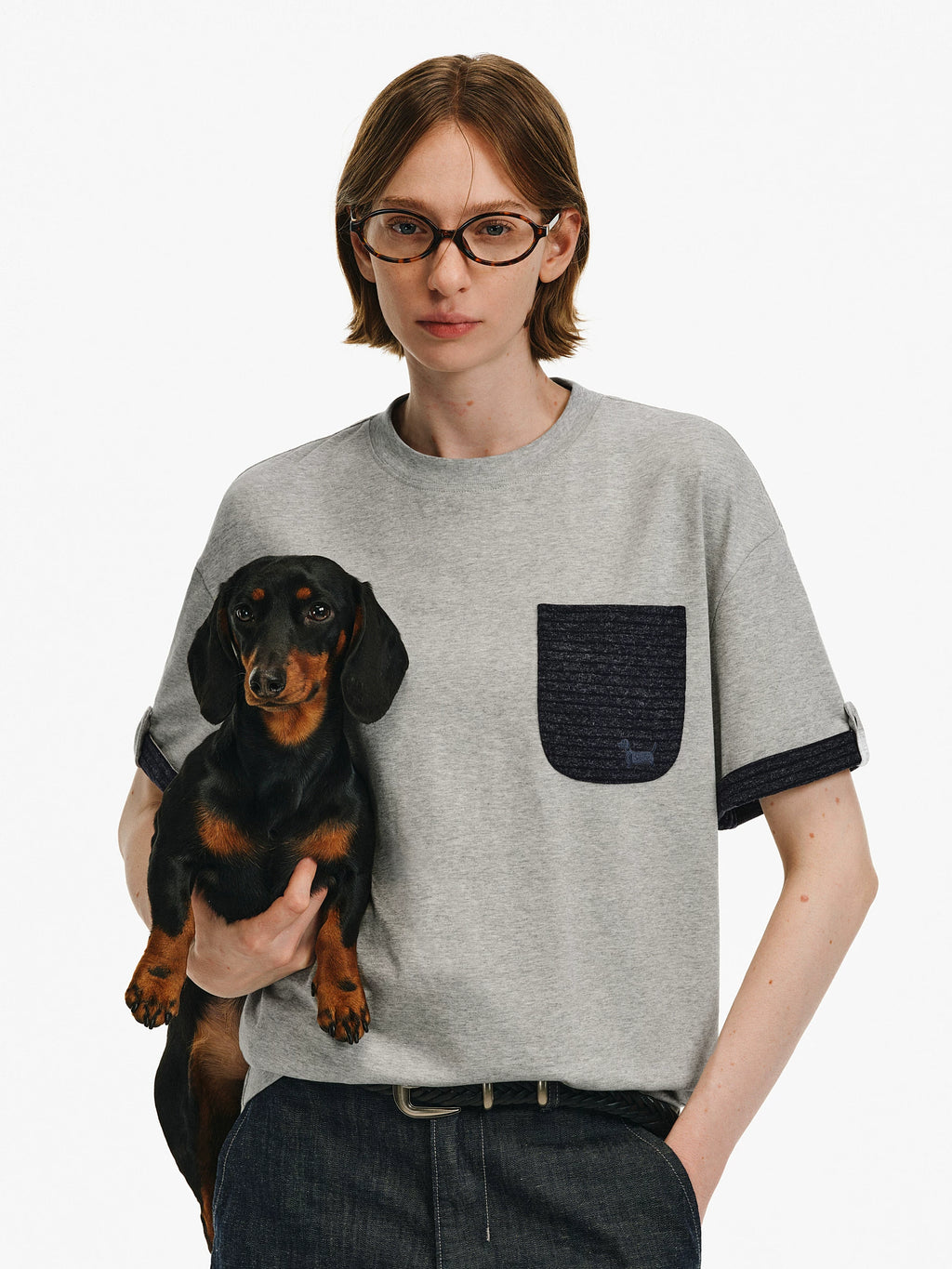 Striped Pocket Cotton T-Shirt