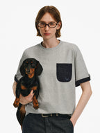 Striped Pocket Cotton T-Shirt