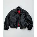 Oversized Leather Bomber Jacket