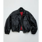 Oversized Leather Bomber Jacket