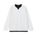 Waffle Knit Layered Long-Sleeve Top