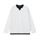 Waffle Knit Layered Long-Sleeve Top