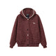 Striped Puppy Embroidered Hooded Cardigan