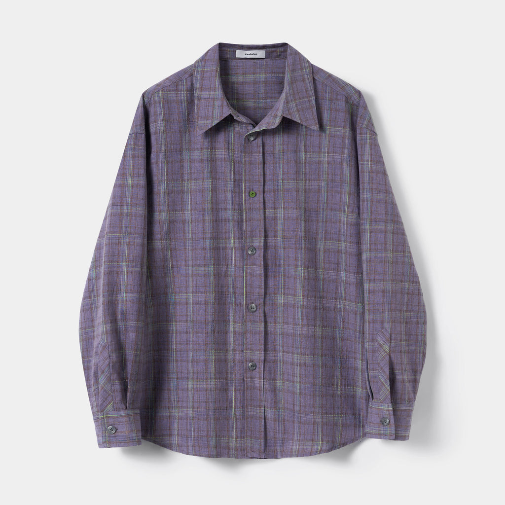 Oversized Plaid Button-Down Shirt