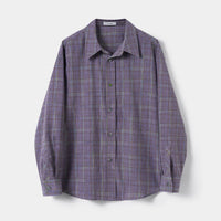 Oversized Plaid Button-Down Shirt