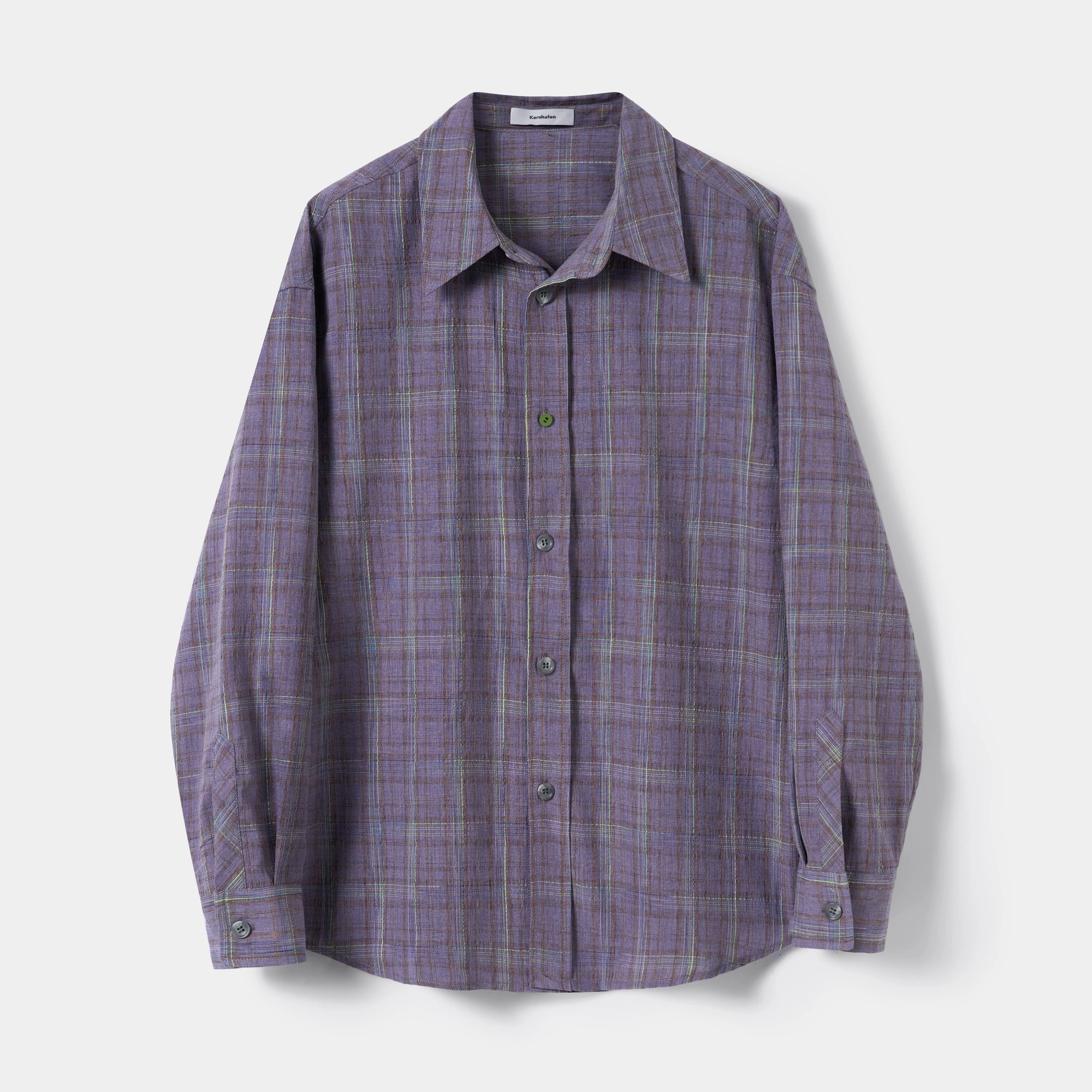Oversized Plaid Button-Down Shirt