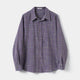 Oversized Plaid Button-Down Shirt