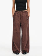 Sand-Washed Cotton Utility Cargo Pants
