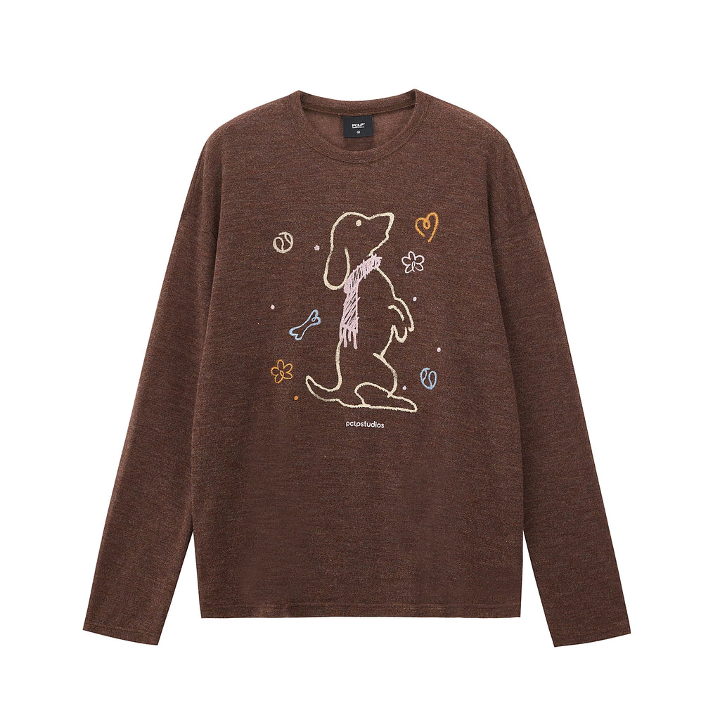 Crayon Graphic Long Sleeve Tee