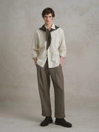 Striped Cotton Linen Blend Shirt