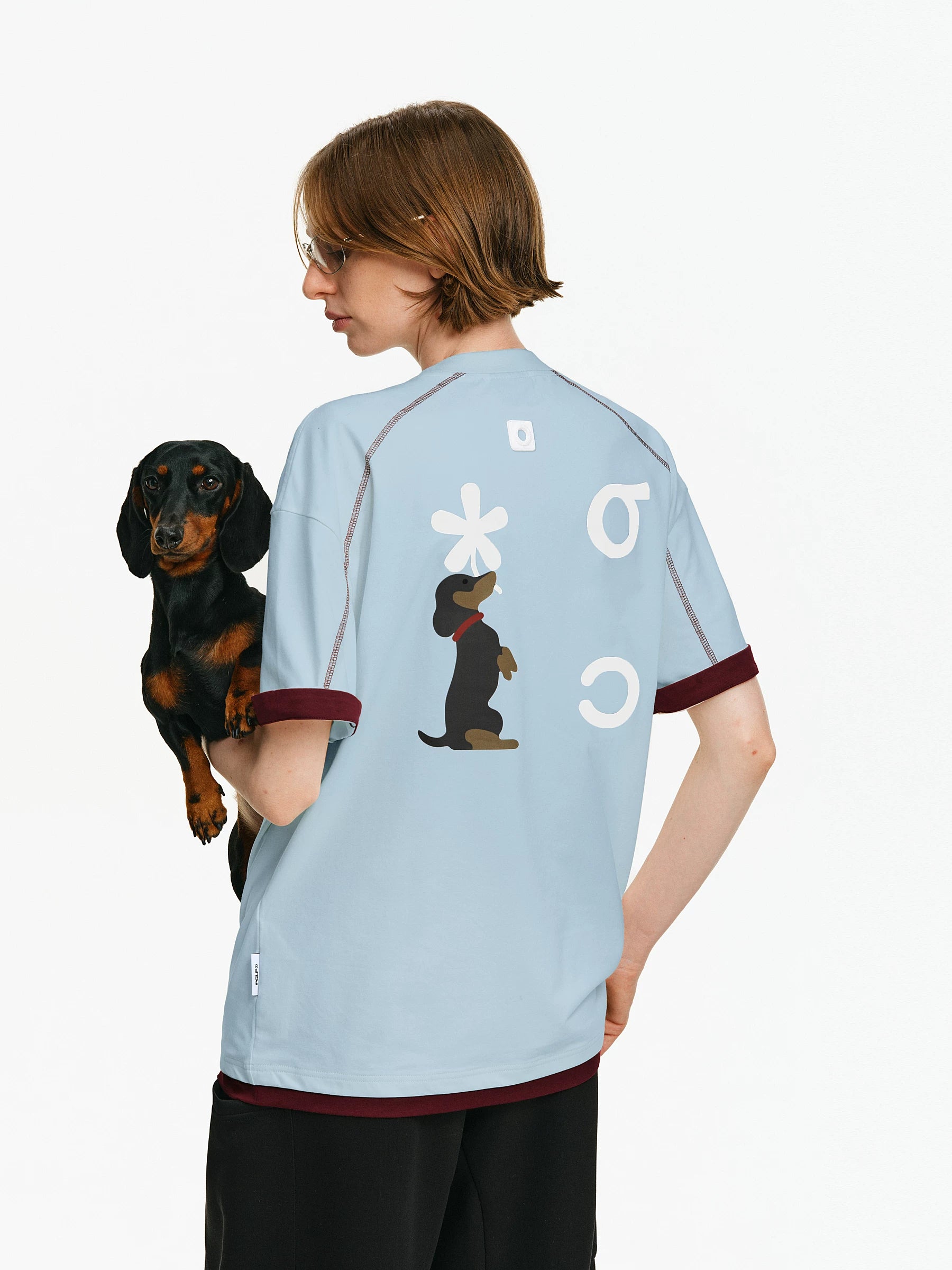 Dachshund Graphic Oversized Cotton T-Shirt