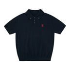 Embroidered Knit Polo Shirt
