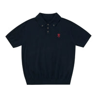 Embroidered Knit Polo Shirt