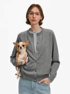Wool Blend Embroidered Cardigan