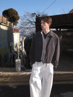 Washed Cotton Canvas Utility Jacket