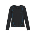 Contrast Stitch V-Neck Long Sleeve Top