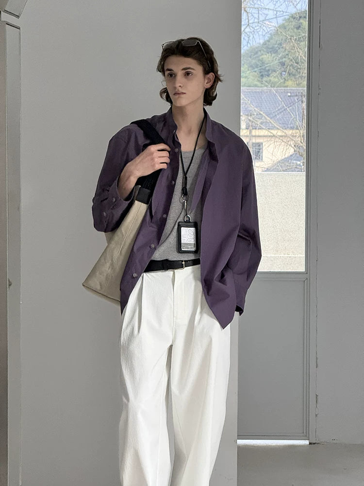 Oversized Cotton Button-Down Shirt