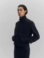 Wool Blend Cropped Field Jacket