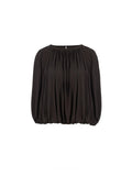 Wrapped Bloom Pleated Midi Dress