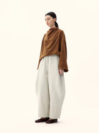 Textured High-Neck Oversized Pullover