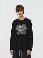 Graphic Print Oversized Long-Sleeve Tee