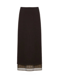 High-Waisted Straight Midi Skirt