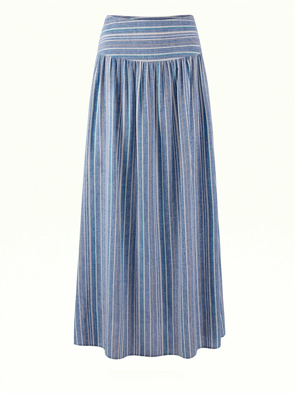 Striped Halter Top With Wooden Bead Detail