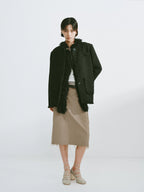 Faux Fur Trim Tweed Jacket