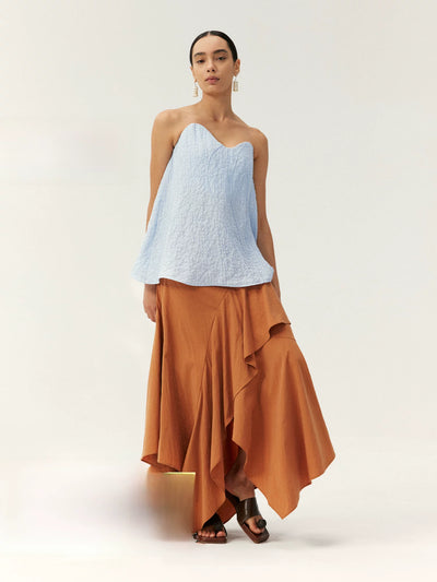 Asymmetrical Layered Midi Skirt
