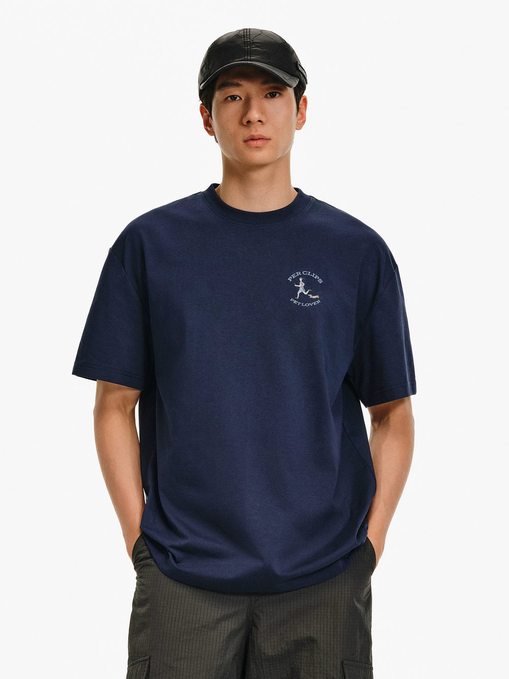 Graphic Print Cotton Crewneck T-Shirt